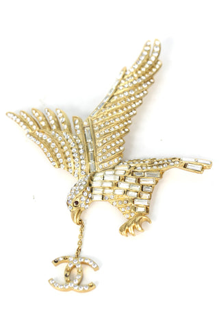 Chanel Rhinestone Eagle Pin