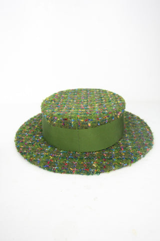 Chanel Green Boucle Hat (56)