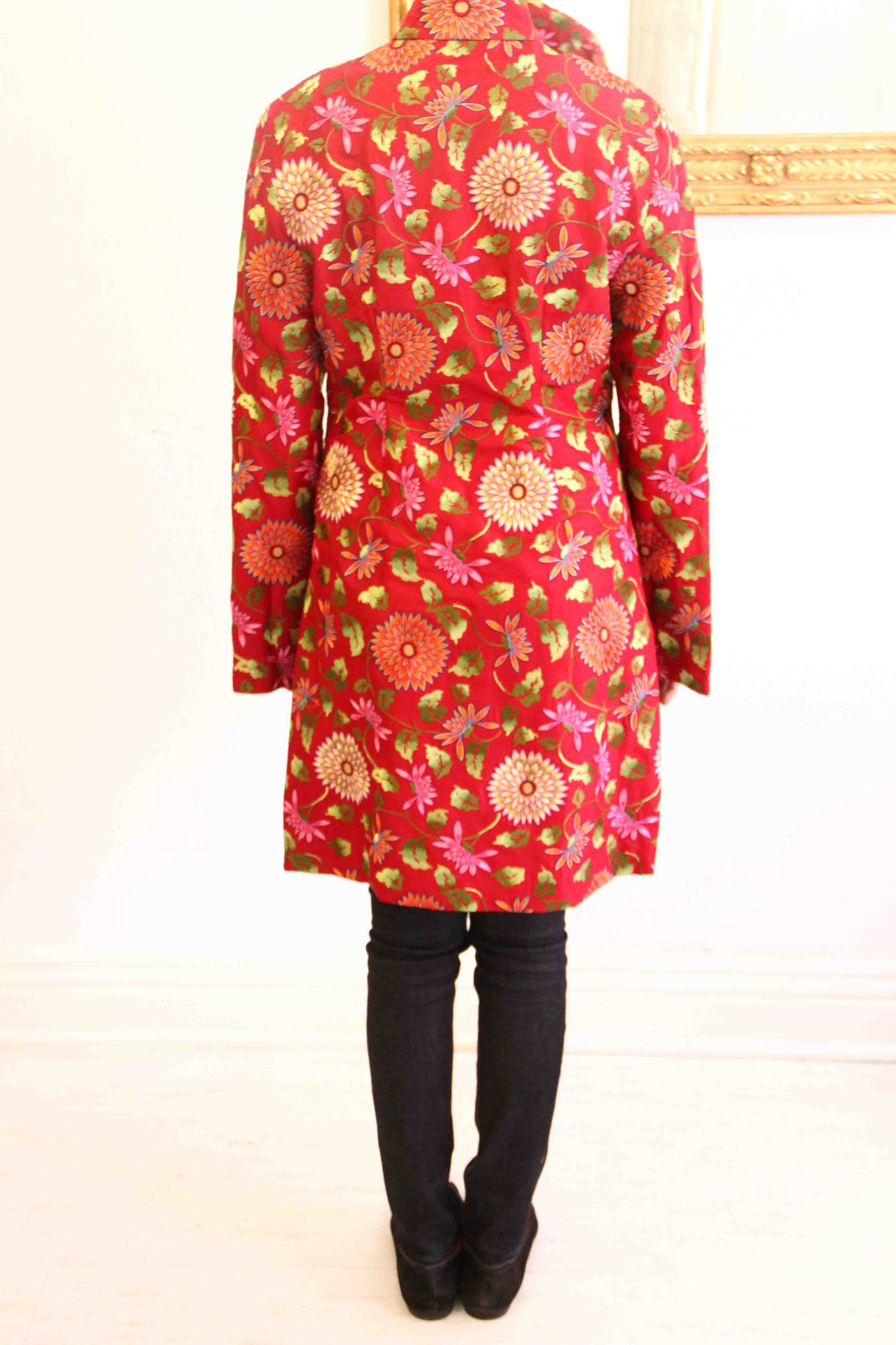 Shanghai Tang Silk Red Coat